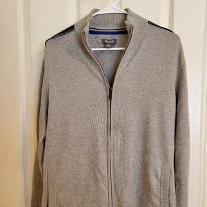 Sport KENNETH COLE reaction full zip casual Sweater Large Men Gray Office